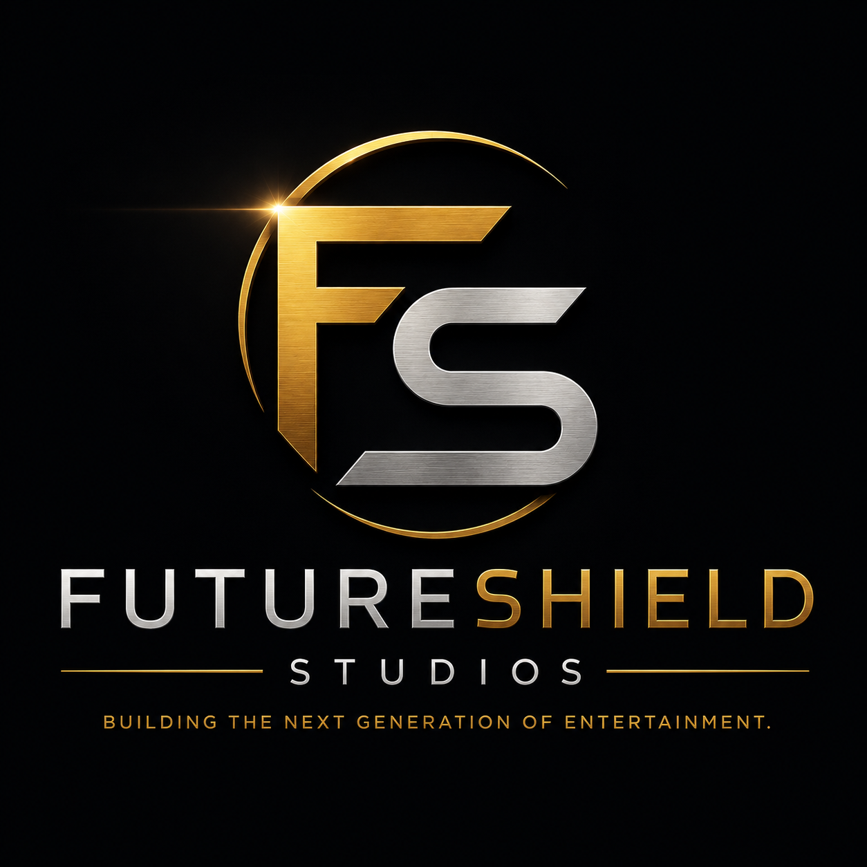 FutureShield Studios logo and tagline: Building the Next Generation of Entertainment